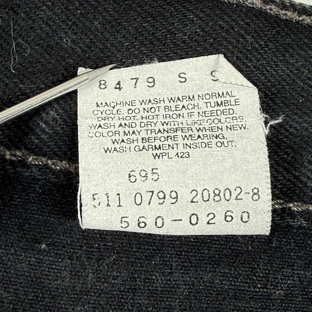 Vintage 90s Levi's 560 Loose Fit Tapered Leg Black Jeans 38x34 USA Made 1999